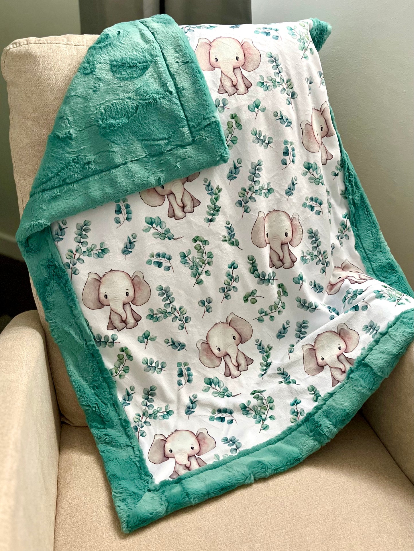 Sweet Elephant Baby Blanket