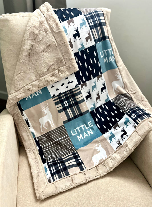 Little Man Baby Blanket