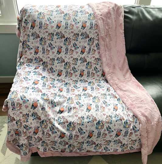 Valentine’s Day Bluey Blanket