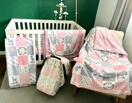 “You Are So Loved” Pink Nursery Set